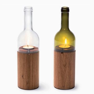 Wine bottle lantern